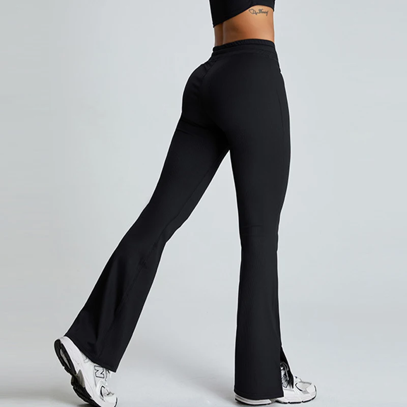 Hearuisavy Sports Flared Pants Women Breathable Gym Legging Women Yoga Clothing Fitness Running Workout Casual Bell-Bottoms