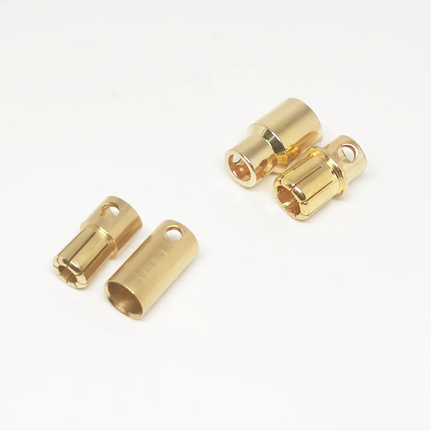 6.5MM/8MM male and female aircraft model banana plug, battery gold-plated motor electrical adjustment group plug, 6.5mm 8.0mm