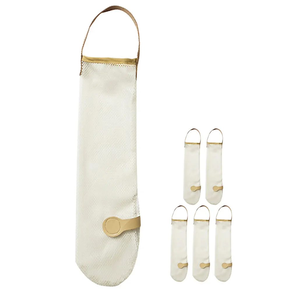 

6pcs Fruit Storage Bags Reusable Mesh Produce Potato Onion Garlic Onion Bags Mesh Ginger Hanging Kitchen Solution