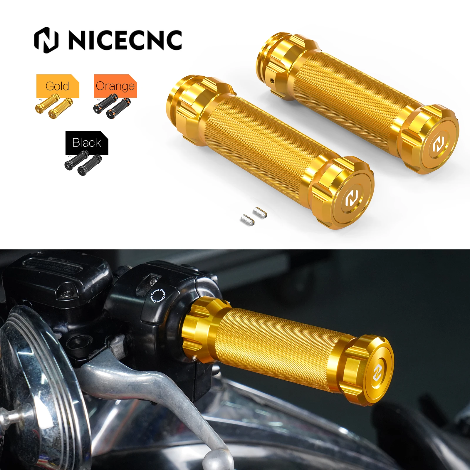 

NICECNC Handlebar Grips For Harley Street Glide CVO FLHXSE 2013-2022/Electra Glide Ultra Classic FLHTCU 2008-2019