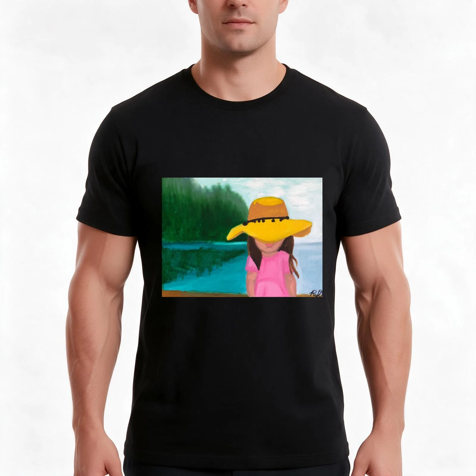 Lil Lady on the Lake - Ryan Olson T-Shirt, Summer Casual Cotton Tee, Oversized Streetwear Tops, Vintage Graphic Print