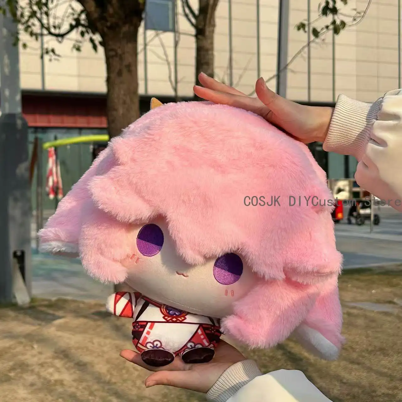 

Игровая фигурка Yae Miko Genshin Impact, 35 см, кавайная аниме-фигурка с большой головой, плюшевая игрушка-кукла, подушка-игрушка, подарок на Хэллоуин