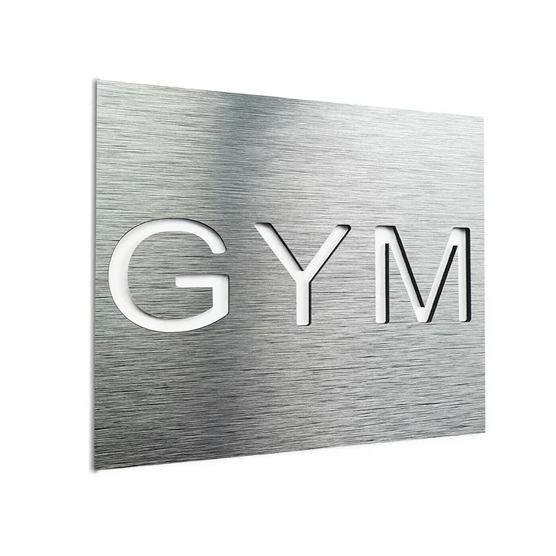 Customized High-Quality Composite Aluminum Board Home GYM Door Wall Sign Personalise Apartment Renovation Door Number Sign