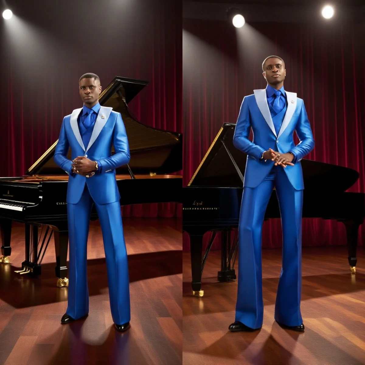 Fashion Men's Wedding Suit Peaked Lapel Jacket Single Breasted Tuxedos 3 Pcs Coat Pants Vest Business Party Slim Fit Groom Wear