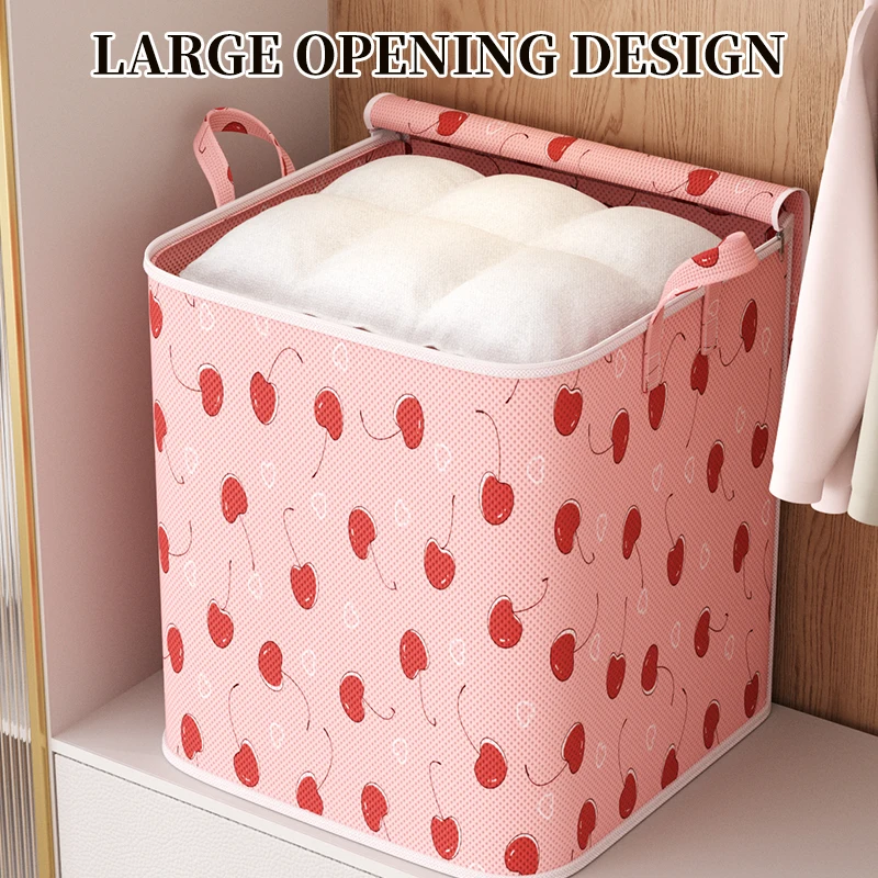 1pc household large capacity clothing storage bag Non-woven material wardrobe organizer quilt storage bag clothing storage bag