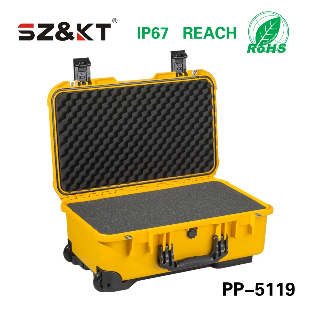 Discount Price High Quality IP67 Waterproof Plastic Hard Case PP Trolley Case With Foam