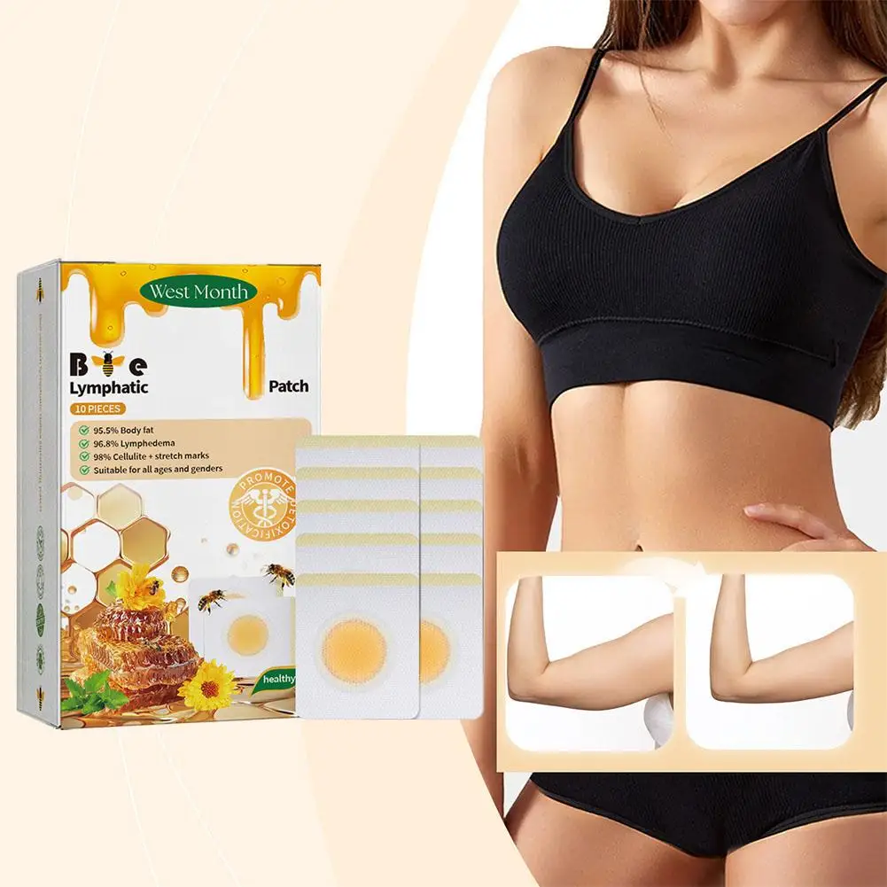 LOT Pieces Bee Lymphatic Slimming Patch Improve Weight Lost Plaster Łagodzi stres Wyszczuplający plaster kształtujący sylwetkę Pielęgnacja stóp