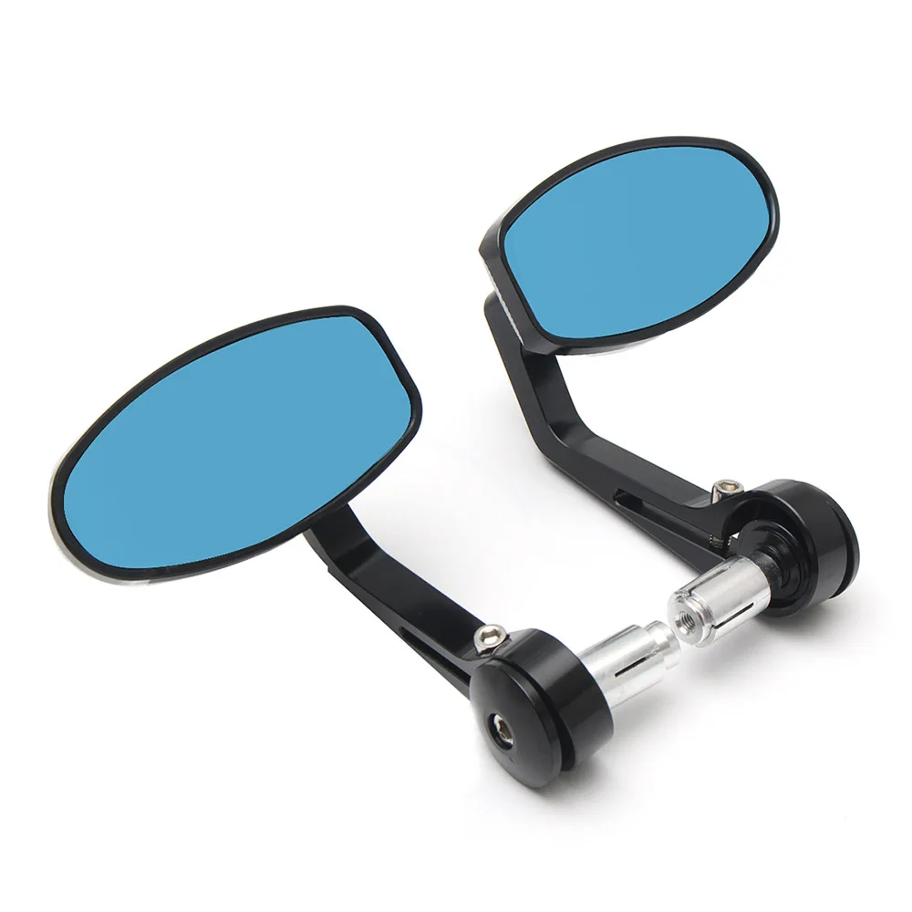 

Universal Motorcycle Rearview Mirror 7/8" CNC Aluminium Handlebar End Rear View Reflector Mirrors Ellipse for 22mm Handlebars