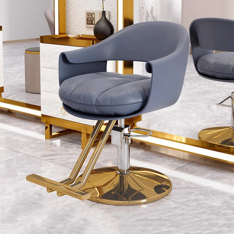 كرسي حلاقة فاخر لتصفيف الشعر، لوازم صالونات التجميل المريحة، كرسي حلاق تجاري، صينية صالون تجميل، أثاث صالون دوار