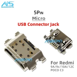 10Pcs/Lot USB Charging Port Jack socket charger Connector dock For Xiaomi Redmi 9A 9C 10A 12C Pocophone POCO C3