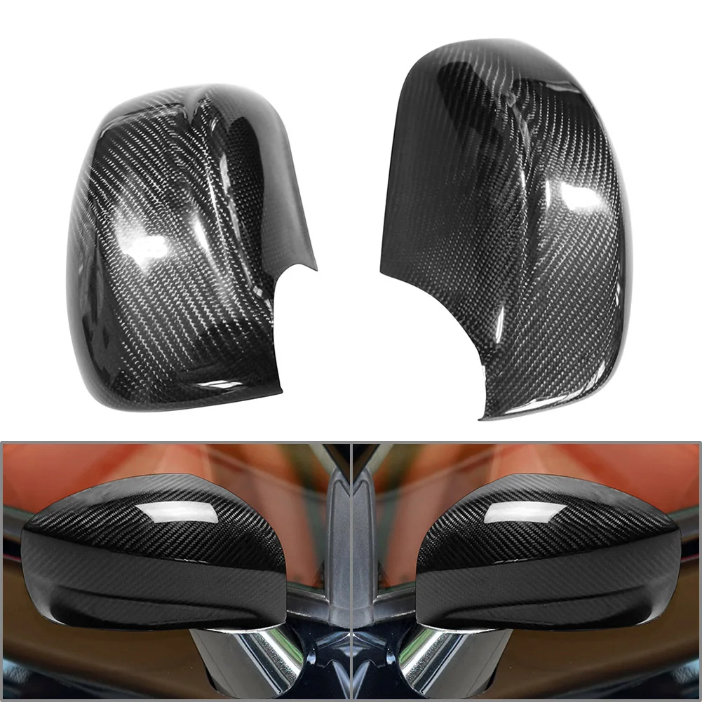 

1 Pair Real Carbon Fiber Car Rearview Side Mirror Cover Cap For Nissan GT-R R35 2008-2020