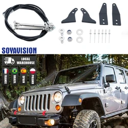 Wrangler JK Limb Risers Body Cable Steel Rope For Jeep Wrangler JK JKU Hood Obstacle Eliminate Rope Accessories 2007- 2017