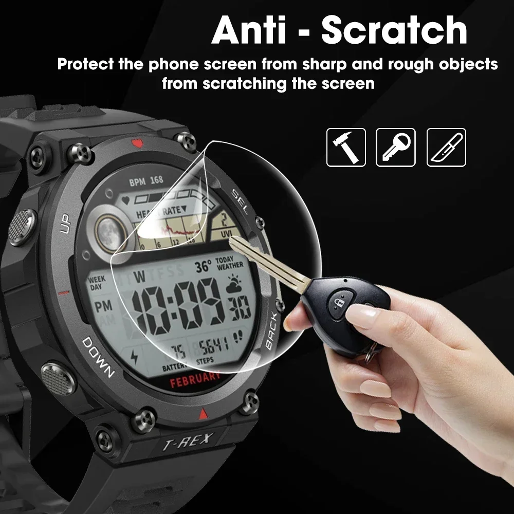 1/5/105 Uds para Amazfit t-rex 2 3 Protector de pantalla de reloj inteligente suave ultrafino HD película de hidrogel antiarañazos para T-Rex3 T-Rex2