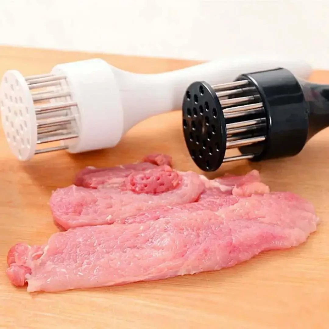 Stainless Steel Meat Tenderizer Pork Skin Pork Meat Hammer Button Meat Needle Grill Meat Insert Tendon Fork Pork Chop Tool