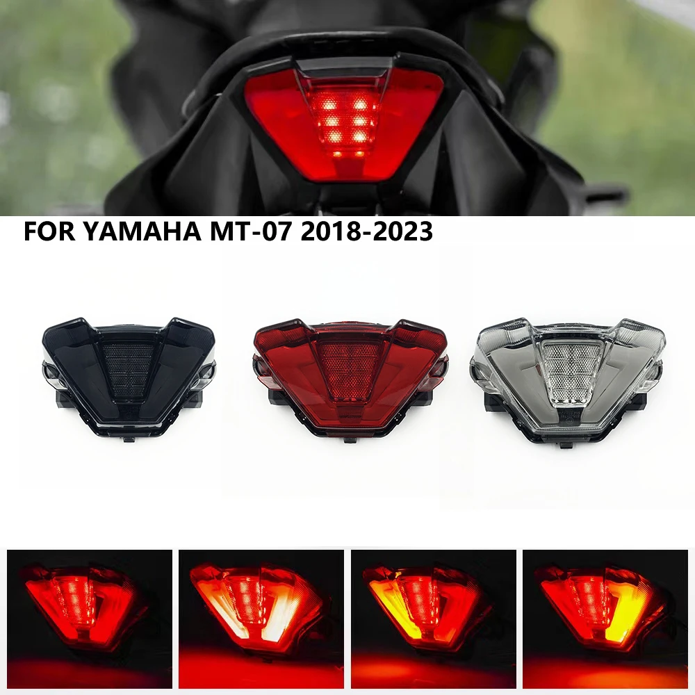 Luz trasera de freno modificada para motocicleta, intermitente integrado, luz LED trasera, para Yamaha MT-07, MT07, MT 07, 2021, 2022, 2023