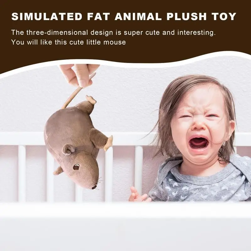 ラット-子供のための柔らかくリアルなぬいぐるみ、偽のいたずら、ネズミのぬいぐるみ、偽の猫、ハロウィーンパーティー用品