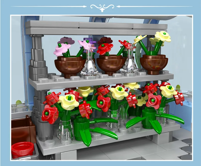 قالب الملك 1289 قطعة حديقة نباتية اللبنات المعماري نموذج طفل ألعاب تعليمية الحلي هدايا عيد الميلاد 16048 #6