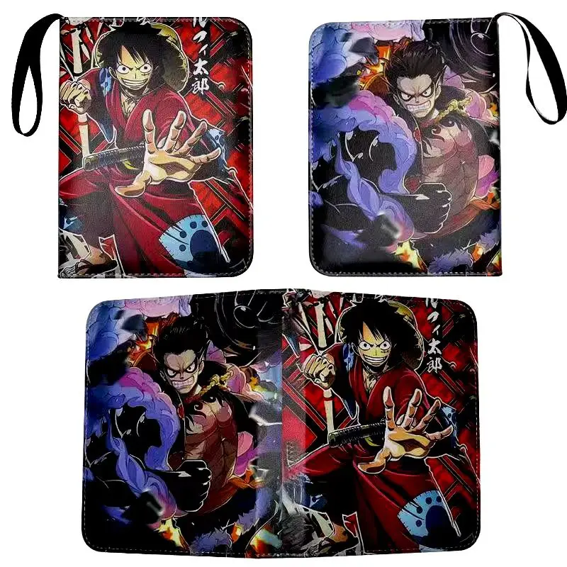 Bandai One Piece Card Album 900pcs Large Capacity 9-grid Storage Leather Zipper Style Anime Peripheral Card Collection Kids Gift