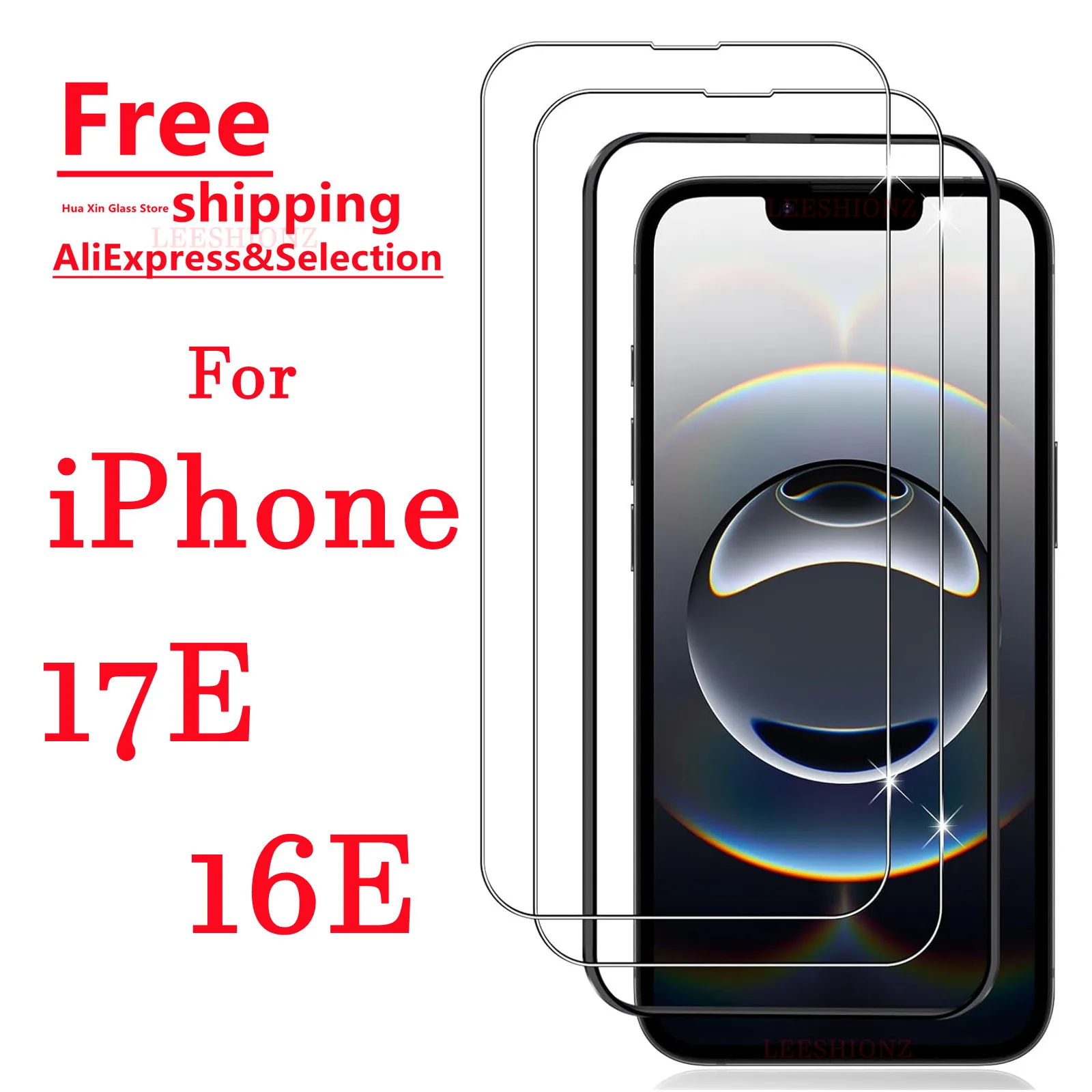 

1/4Pcs Full Cover Tempered Glass For iPhone 17e Screen Protector For iPhone 16e Glass