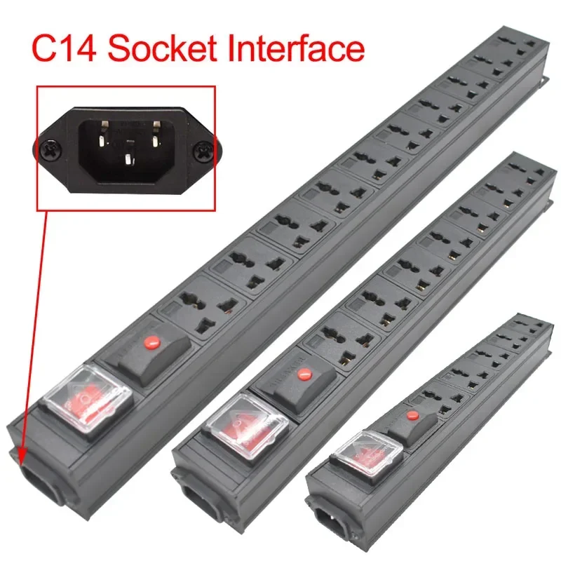 C14 port PDU power strip  2-11 Unit 10A Universal output socket Network Cabinet Rack Switch wireless Electrical Socket