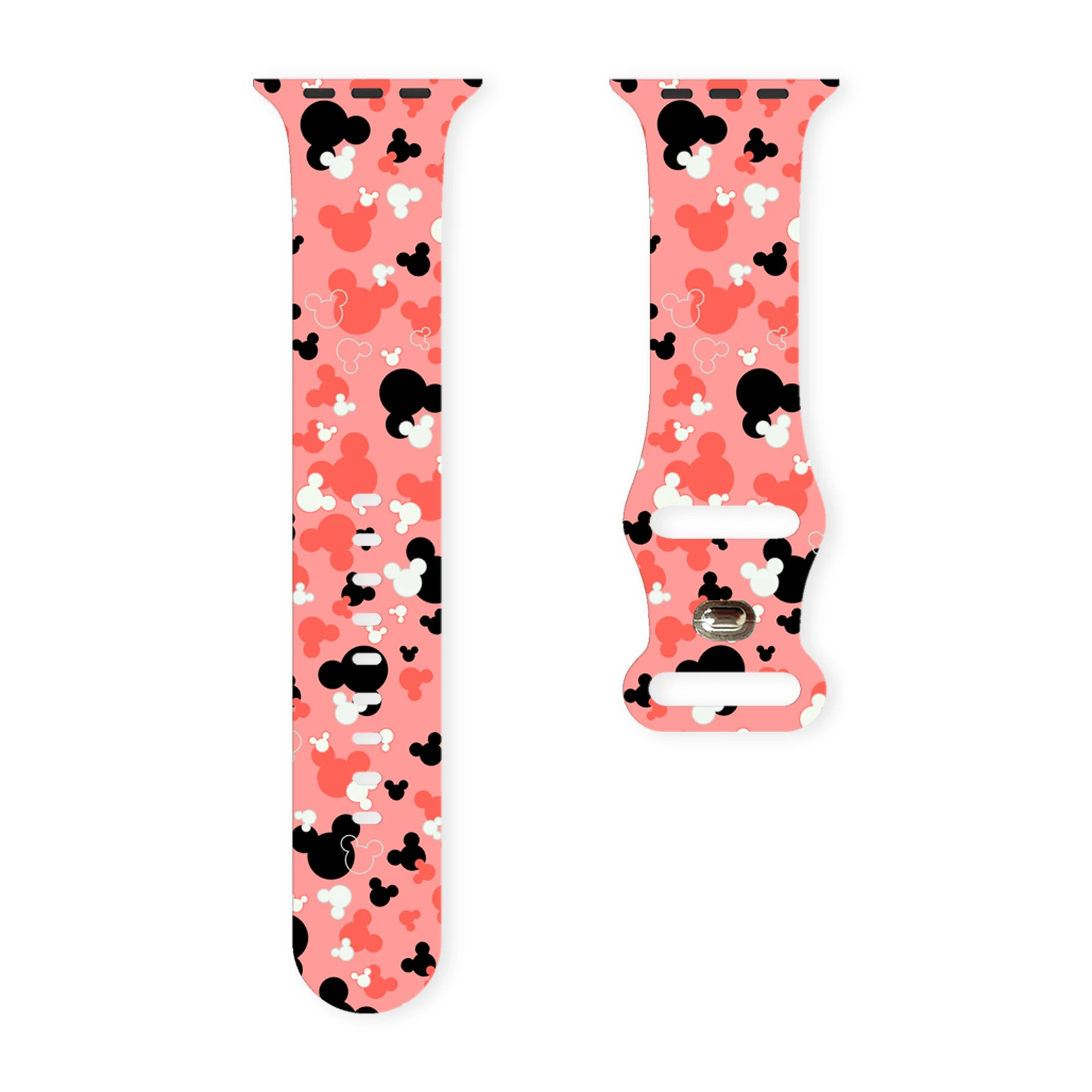 

Disney Color Mich Silicone Printed Straps for Apple Watch 11 10 9 8 SE Bands Replaceable Bracelet for iWatch 46mm 42mm 41mm 40mm