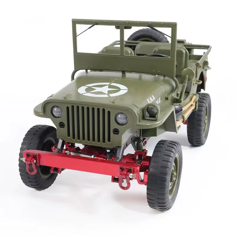 

JJRC C8815 Remote Control Car 1/10 Scale Willys Jeep Aluminum Alloy Front Bumper Upgrade Parts With Tow Hooks C8815 In Stock