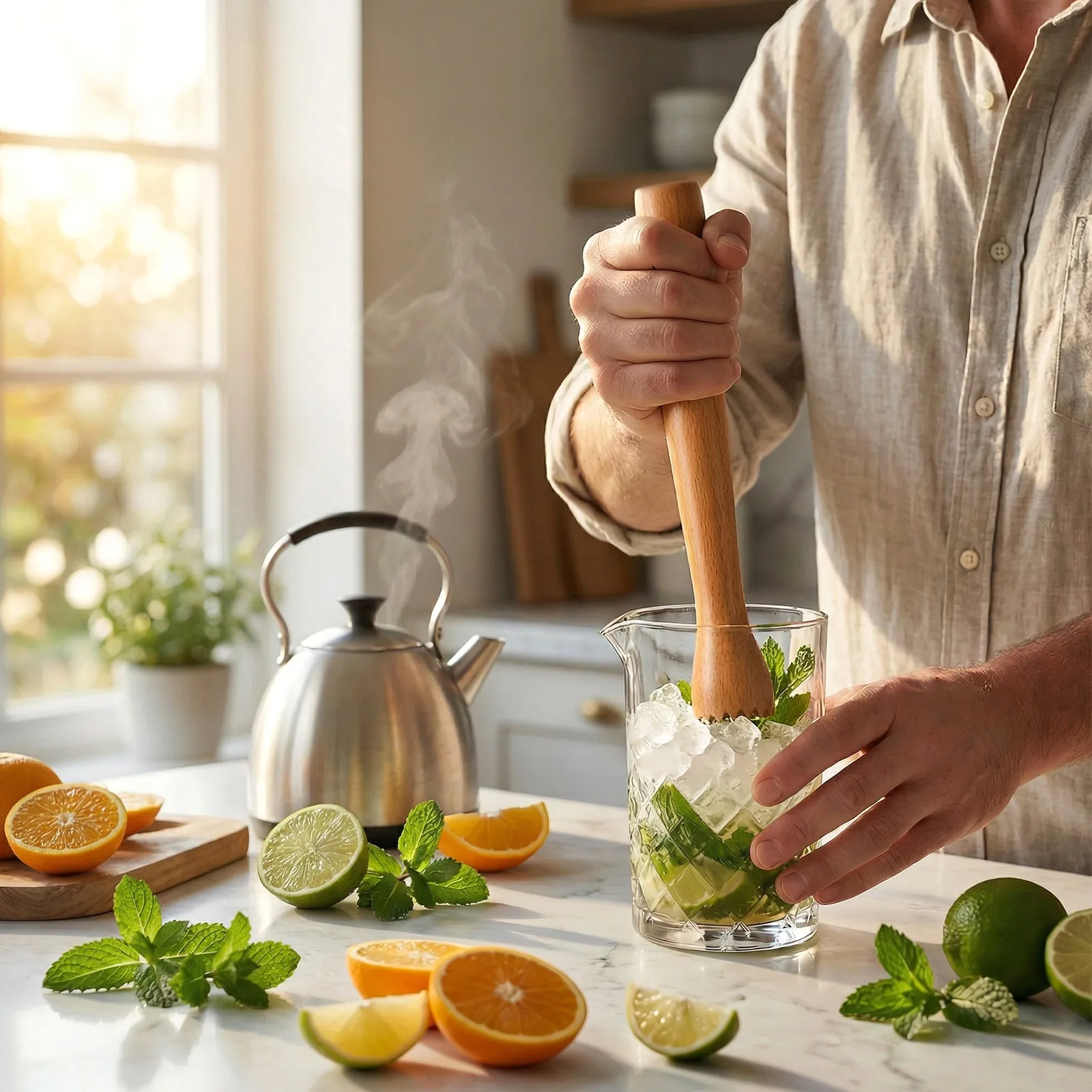 1Pcs Beech Ice Muddler Professional Cocktail Mixer Bar Kitchen Wooden Masher Fruit Crusher Mojito Sturdy Swizzle Stick