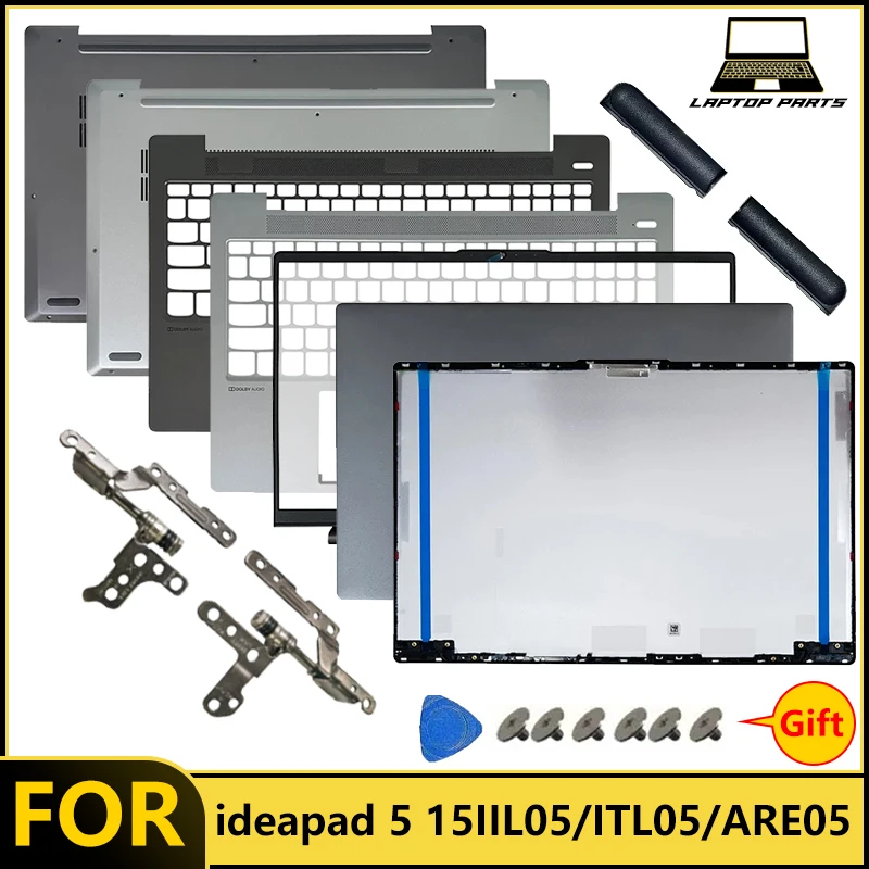 NEW For ideapad 5-15IIL05 5-15ITL05 5-15ARE05 Laptop LCD Back Cover Front Bezel Palmrest Bottom Case Replacement hinge