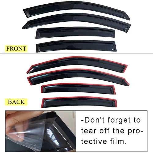 Imagen 2 del producto Visera de ventana para FORD BRONCO SPORT 2021-2025, protector contra la lluvia, Deflector de ventilación lateral, protector contra la intemperie, cinta de montaje exterior