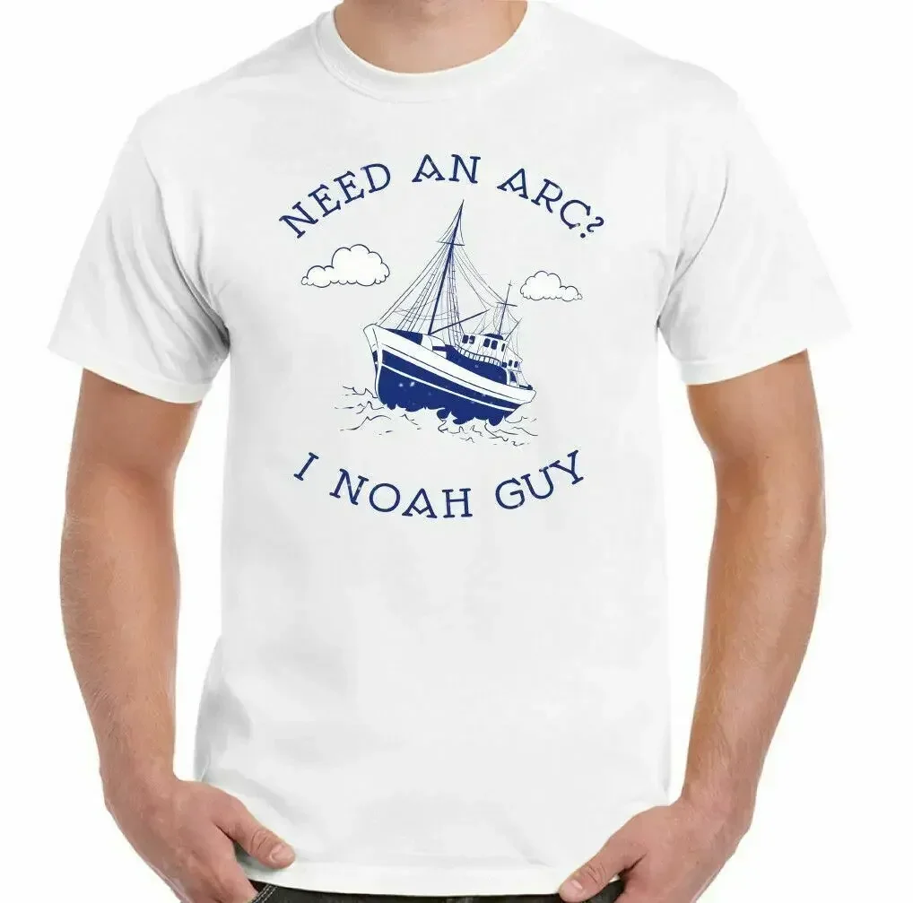 Sailing T-Shirt Sailor Need an Arc Mens Funny Narrow Boat Yacht Barge Atheist