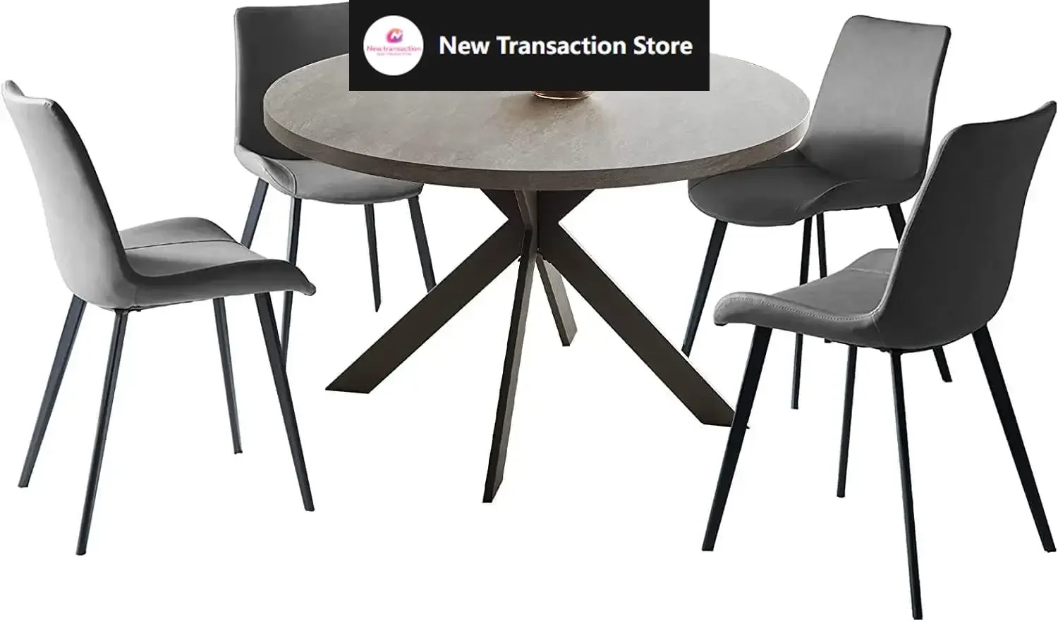 

Round Dining Table Set, Mid Century Modern Round Dining Table 47 INCH, Leisure Coffee Table, Saving Space