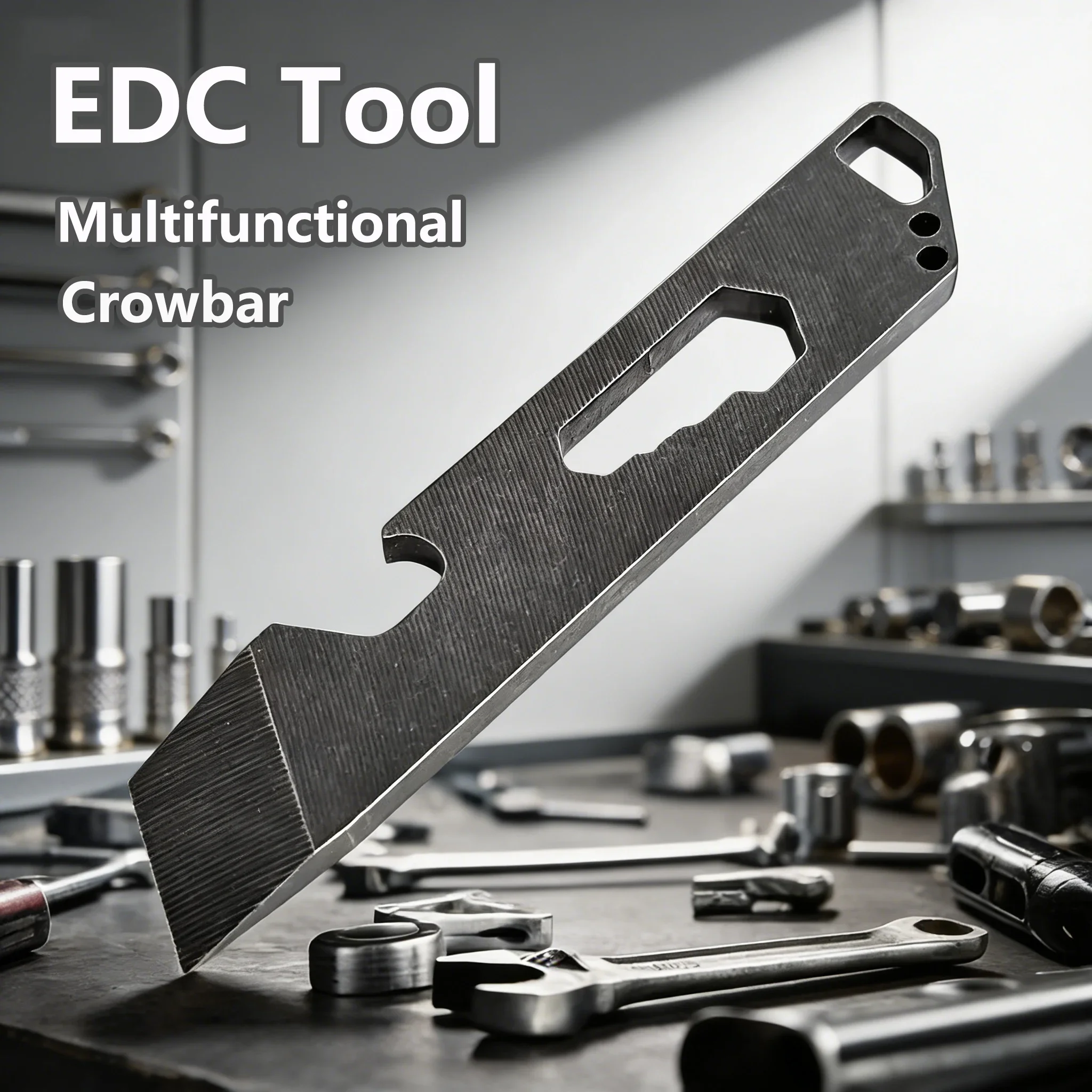 Ferramenta Multifuncional EDC Pry Bar |   Bastão de Sobrevivência em Aço Inoxidável com Chave de Fenda e Abridor |   Ferramenta de Chave Inglesa Portátil para Uso Externo
