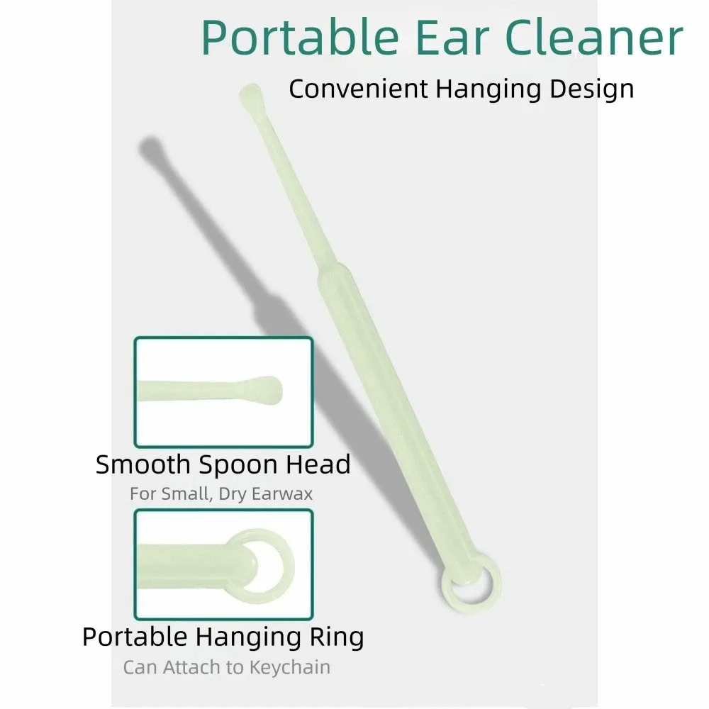 50Pcs Plastic Ear Picks Smooth Portable Ear Wax Removal Cleaner Disposable Spiral Head Ear Cleaning Spoon Daily Use