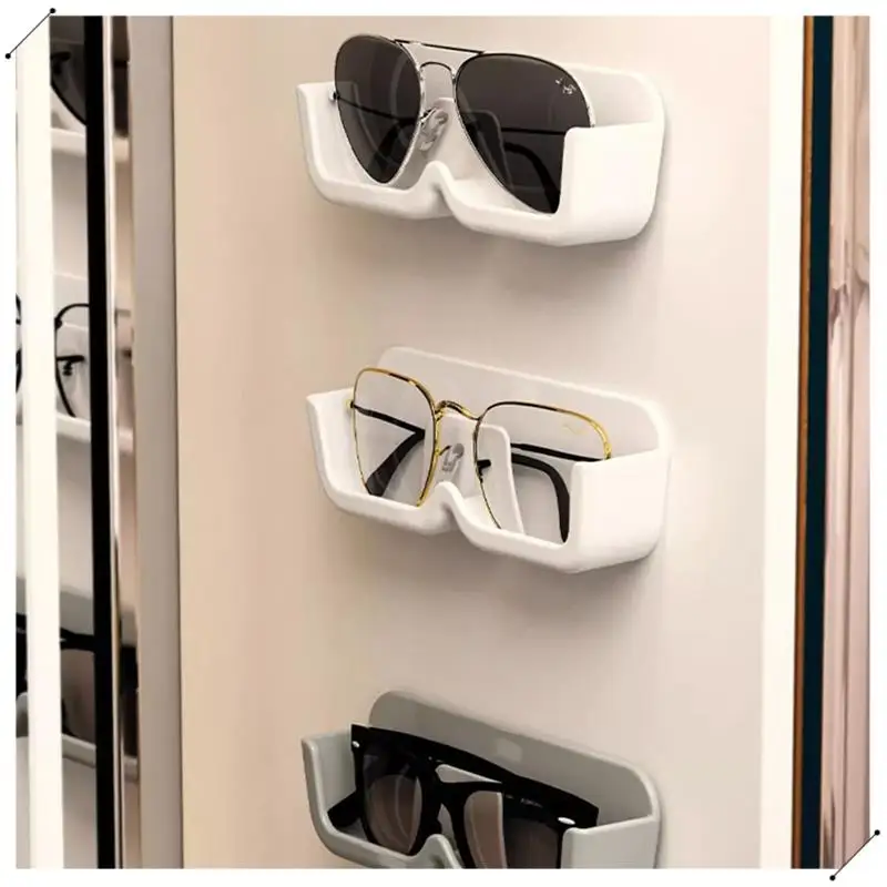 15PCS Glasses Storage Box Punch-Free High-End Sunglass Showcase Glasses Display Cabinet Storage Box Sunglass Organizer Durable