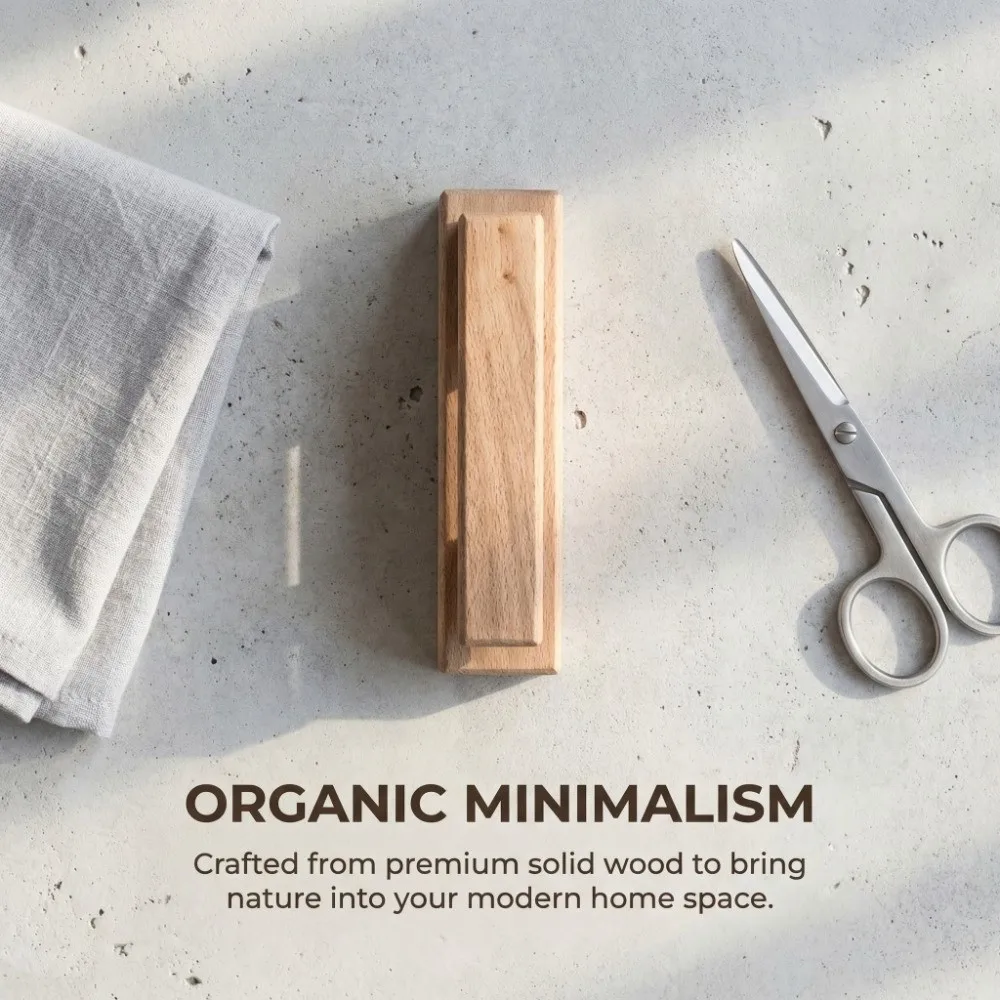 

Легко устанавливаемый крючок для полотенец из массива дерева без сверления, не оставляющий следов, прочный, с сильным клеевым креплением, для кухни и ванной комнаты