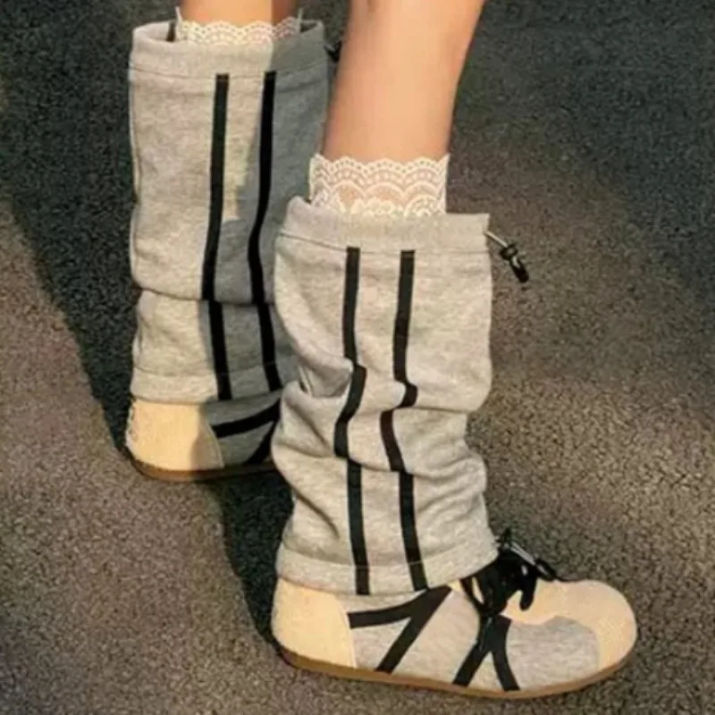 Spring and Autumn Women's Color Blocking Shoes Comfortable Anti Slip Mid Boots 2026 New Women Vintage Casual Fashion Mid Boot