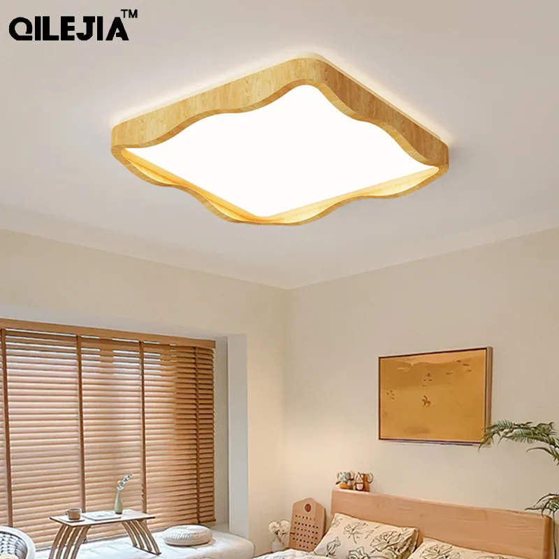 Log Style Led Ceiling Lights 2026 New Bedroom Living Room Study Ceiling Lamp Nordic Modern Minimalist Home Indoor Lighting Lamps