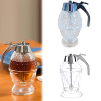 Honey Dispenser with Stand Honey Jar Syrup Dispenser No Drip Honey Pot Container for Home Kitchen Storing Honey Syrup