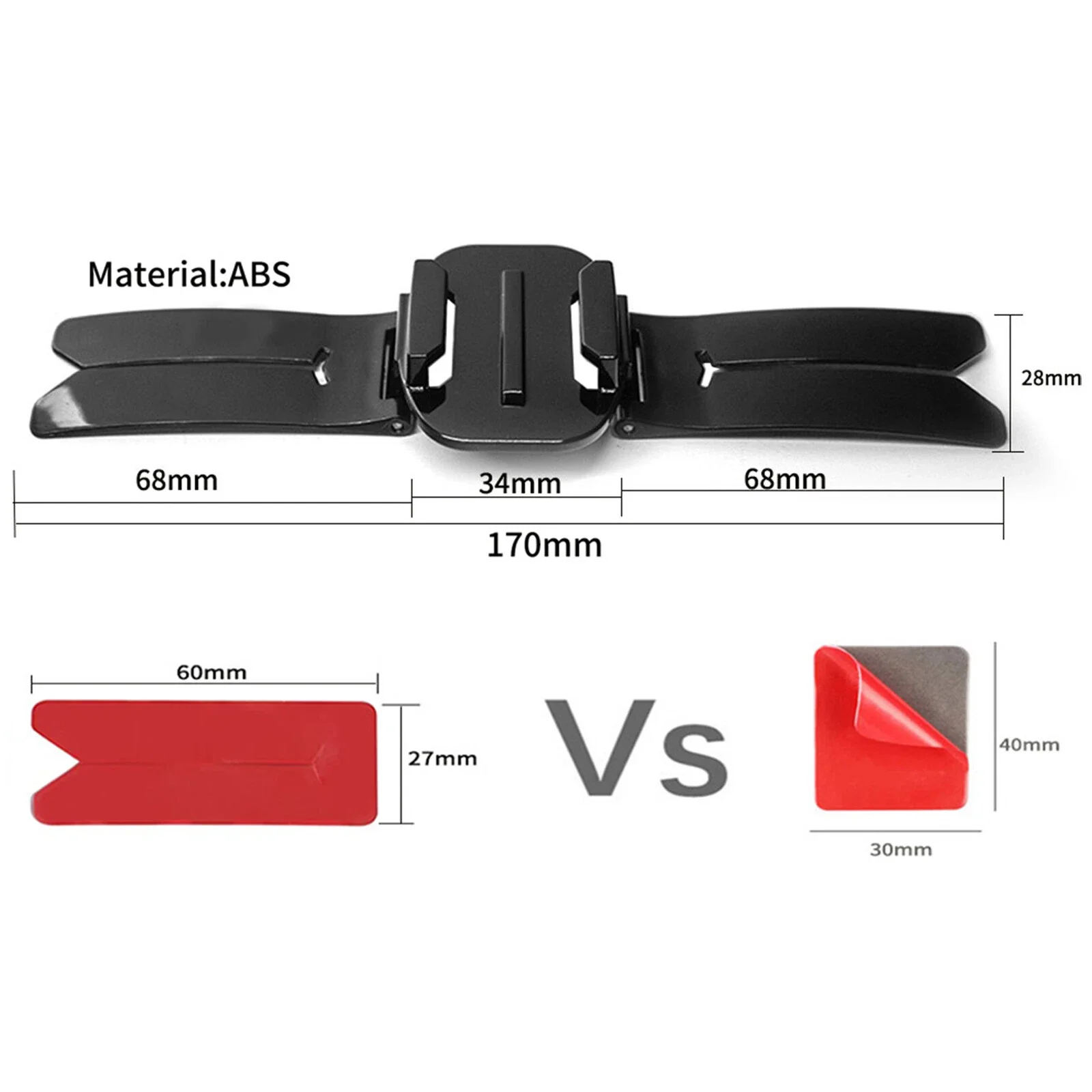 Accessori per supporti adesivi adesivi adesivi per mentoniera per casco moto universale per telecamere d'azione GoPro Insta360 DJI