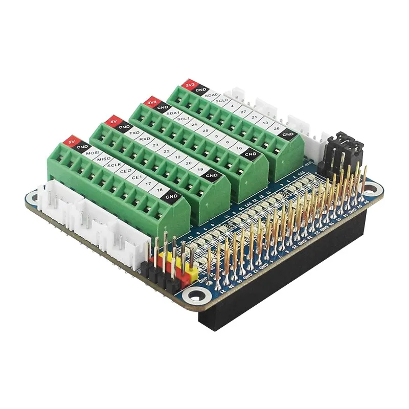 Raspberry Pi 4 GPIO Expansion Board PCF8591 Module LED Onboard ADC/DCA Sensor Test Board for Raspberry Pi 4B 3B CM4