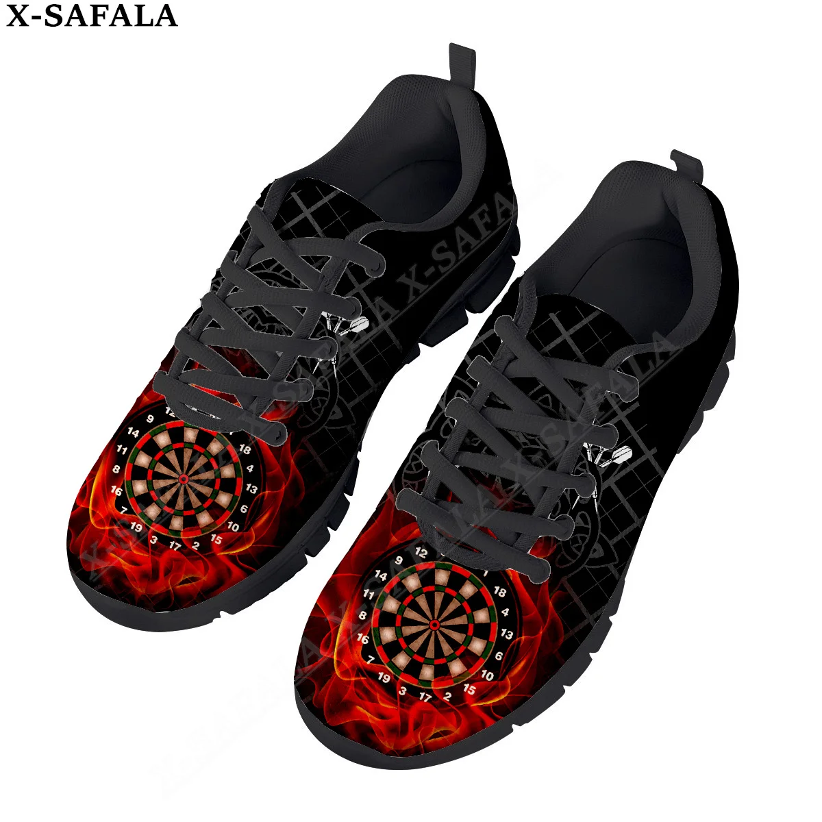 Love Gift  Darts Player Print Men's Casual Basic Daily Shoes Breathable Lightweiht Mesh Lace Up Sneakers Men Woman Sport Shoes-9