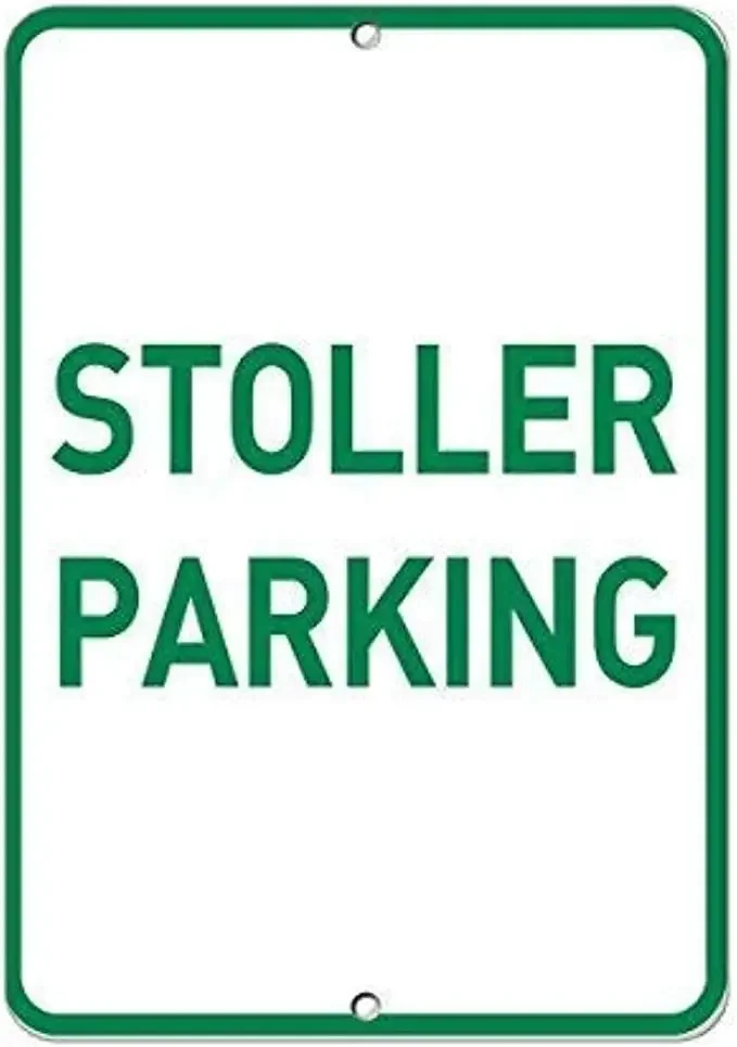 Y1,Metal Deco Sign es Stroller Parking Style 1 Aluminum Metal Tin Plate