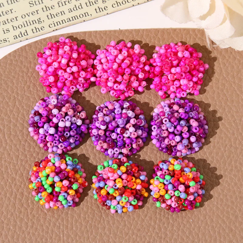 Clog Charms Premium 1 Piece Vibrant Colorful Seed Bead Mini Flower DIY Adorable Side Clip Decoration for Clear Crystal Shoes