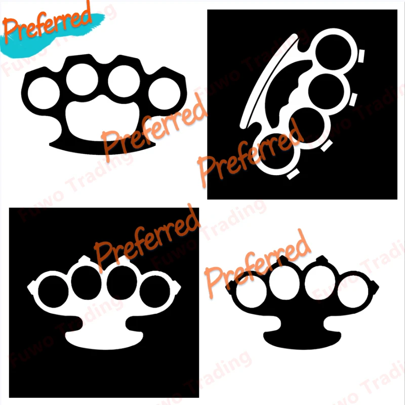 Brass Knuckles Weapon Punch Sticker Decal for Your All Cars Racing Laptop LocomotiveTrunk Toolbox Window Bumper