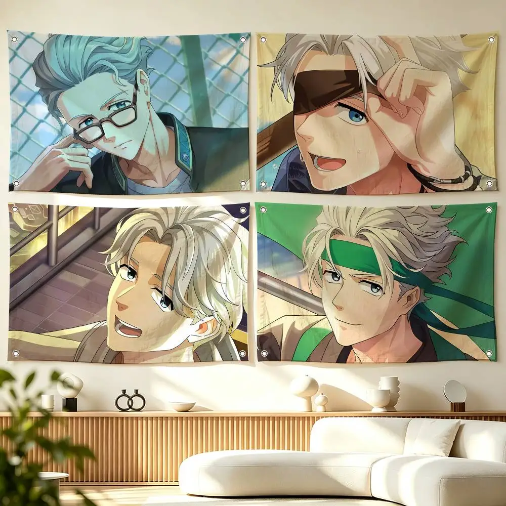 H-Hajime U-Umemiya WIND BREAKER  Flags for Bedrooms Home Decor Items Outdoor Decors Garage Decoration Flaga