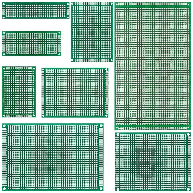 1/5/10PCS PCB Board Prototype Board Green 2x8/3x7/4x6/5x7/7x9/8x12/9x15cm Double Sided Circuit Boards For DIY Soldering Project 3