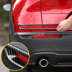 For 2020-2025 Mazda DM CX30 CX-30 Car Rear Fog Light Lamp Covers Trim ABS Carbon Fiber Exterior Accessories 2021 2022 2023 2024