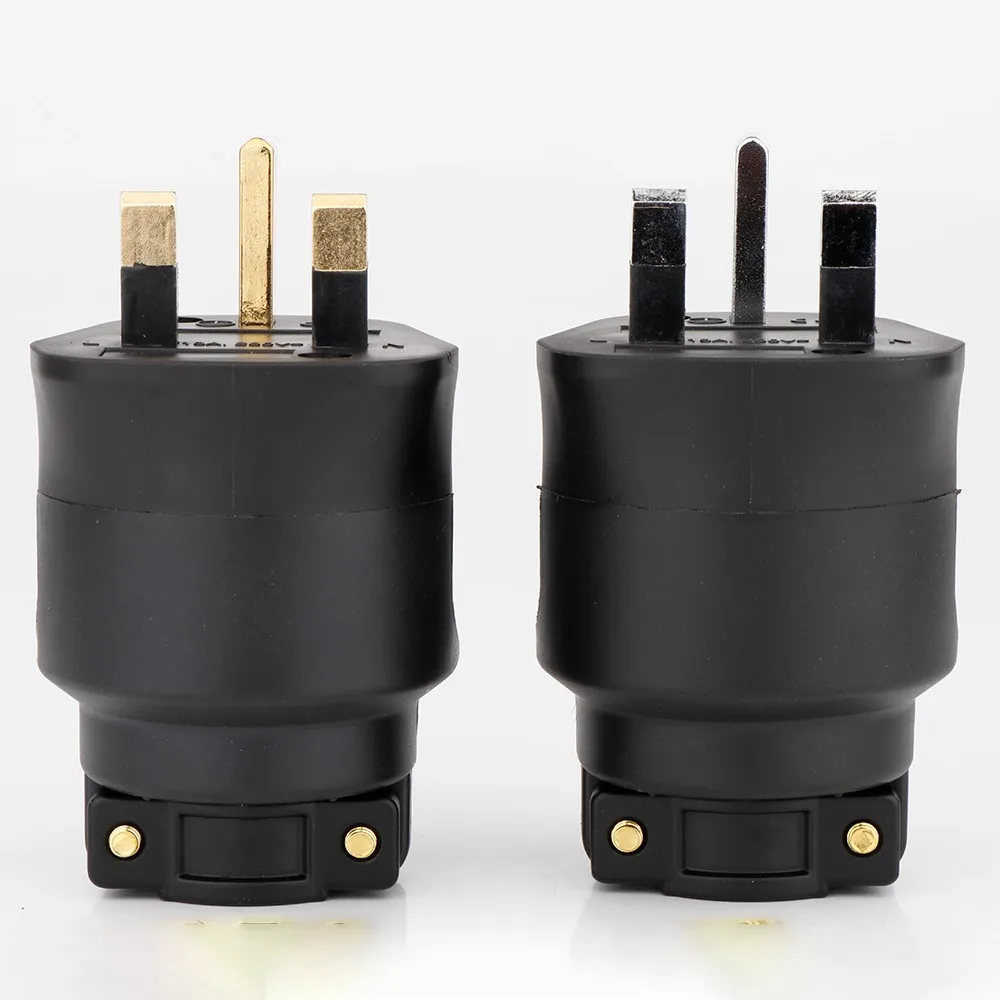 UK 3-Pin UK AC-Netzstecker Männlich Wiederanschließbarer Sicherungsanschluss Verlängerungskabel Adapter HiFi Audio-Adapter I – Detail 2