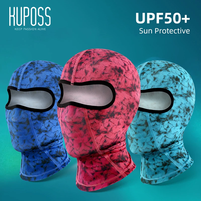 KUPOSS Cycling Balaclava Ice Silk UPF50+ Full Face Mask For Motorcycle Sun Protection Quick Drying Breathable Moisture Wicking S