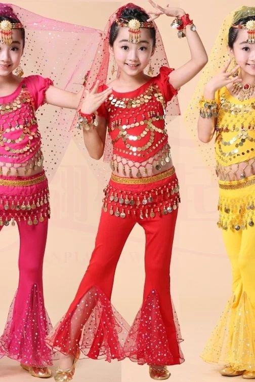 

Children's Belly Dance Clothes Indian Dance Performance Costume Hip Wrap Professional Stage Clothing Girls And Women Dance Wear
